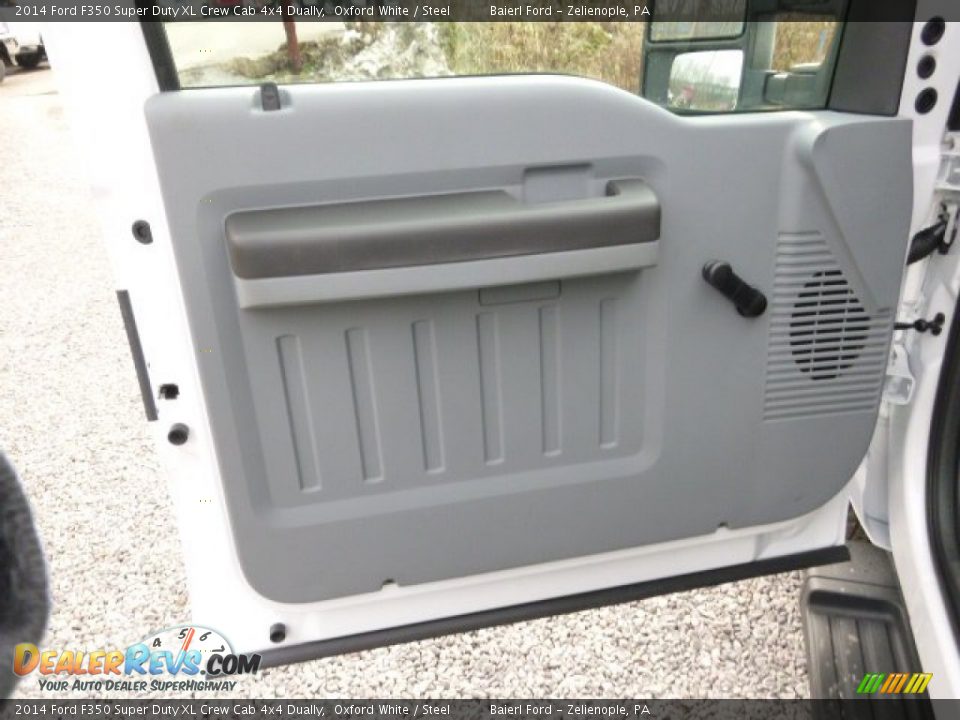 2014 Ford F350 Super Duty XL Crew Cab 4x4 Dually Oxford White / Steel Photo #11