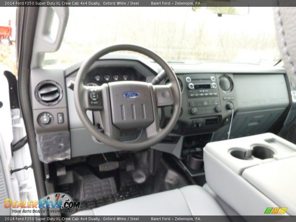 2014 Ford F350 Super Duty XL Crew Cab 4x4 Dually Oxford White / Steel Photo #14