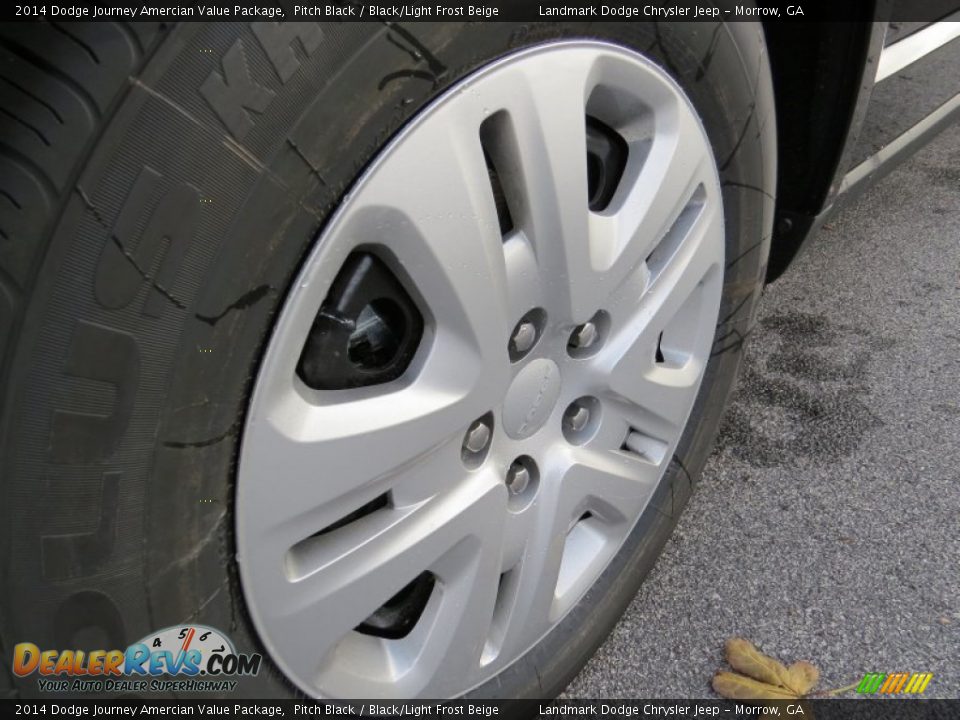 2014 Dodge Journey Amercian Value Package Pitch Black / Black/Light Frost Beige Photo #5