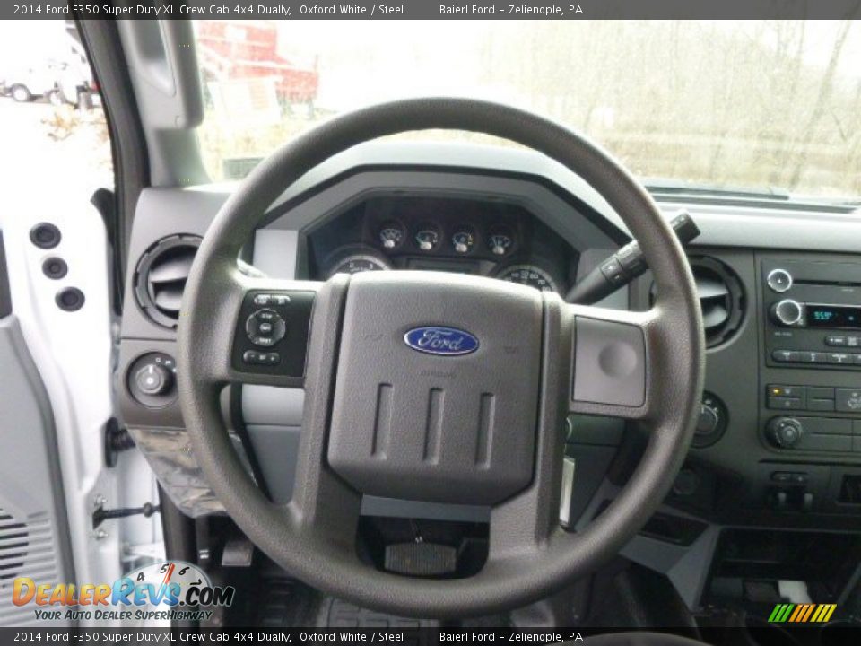 2014 Ford F350 Super Duty XL Crew Cab 4x4 Dually Oxford White / Steel Photo #17