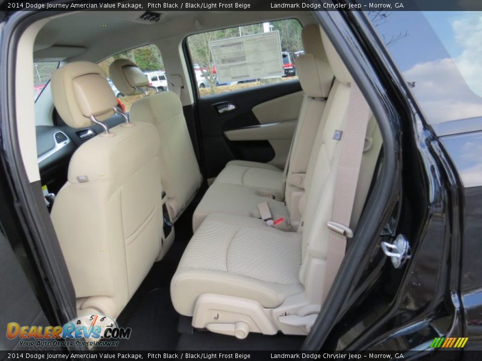 2014 Dodge Journey Amercian Value Package Pitch Black / Black/Light Frost Beige Photo #7