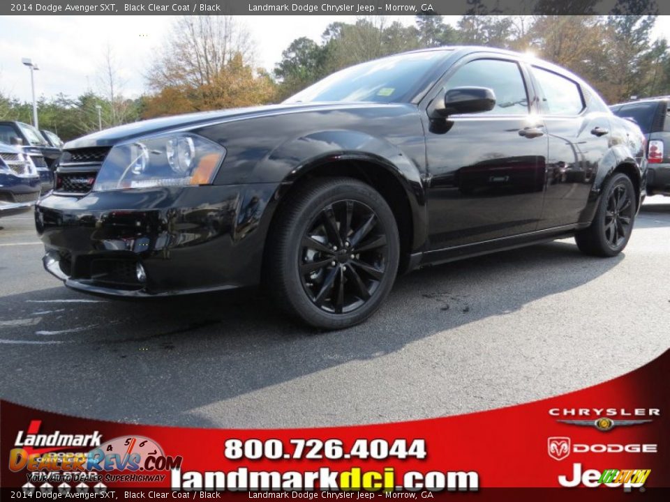 2014 Dodge Avenger SXT Black Clear Coat / Black Photo #1
