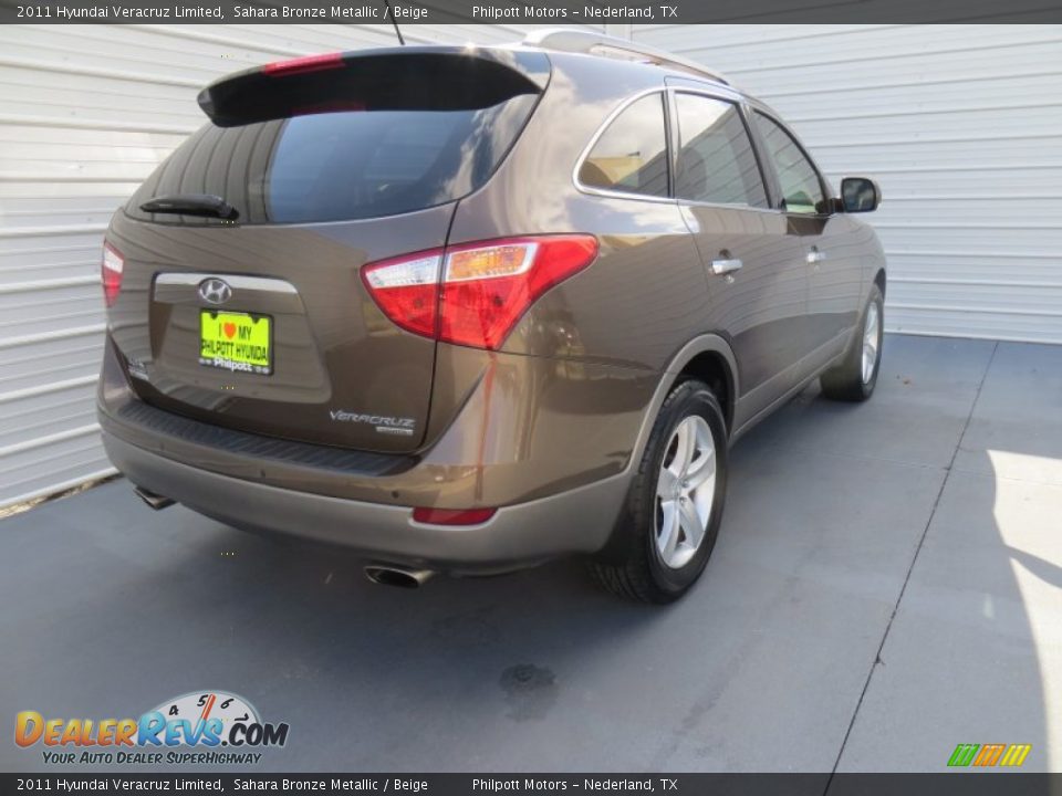 2011 Hyundai Veracruz Limited Sahara Bronze Metallic / Beige Photo #4