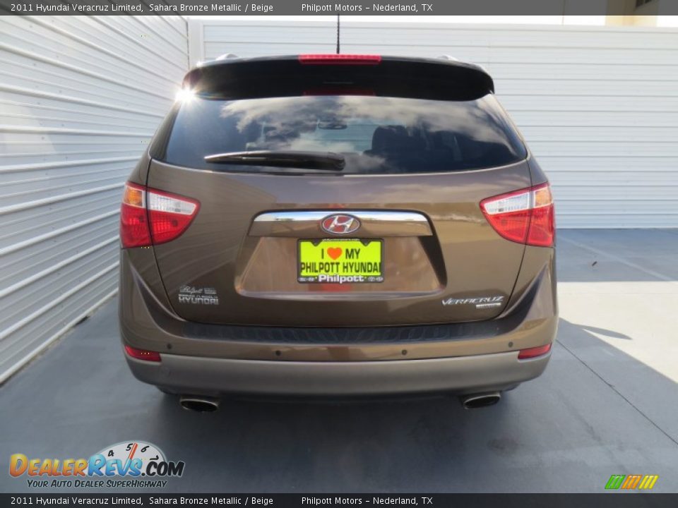 2011 Hyundai Veracruz Limited Sahara Bronze Metallic / Beige Photo #5
