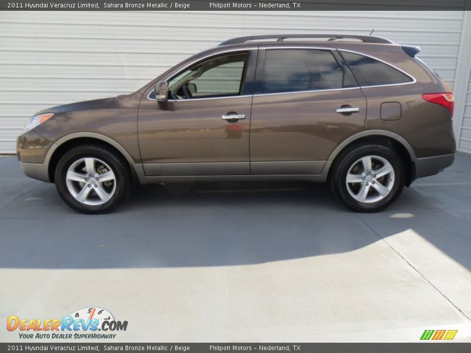 2011 Hyundai Veracruz Limited Sahara Bronze Metallic / Beige Photo #6