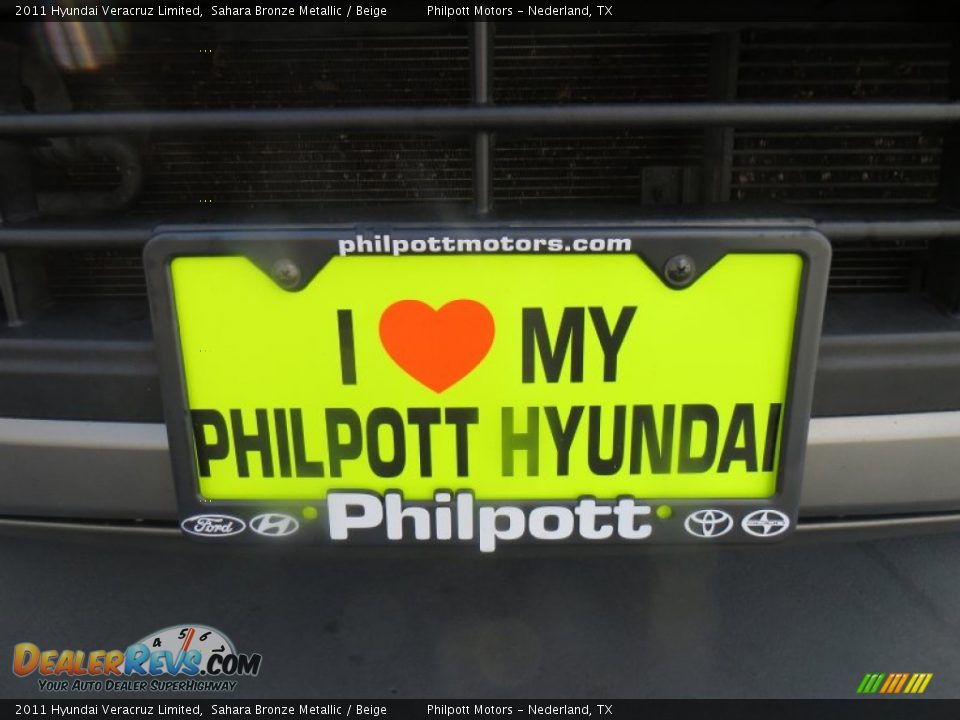 2011 Hyundai Veracruz Limited Sahara Bronze Metallic / Beige Photo #11