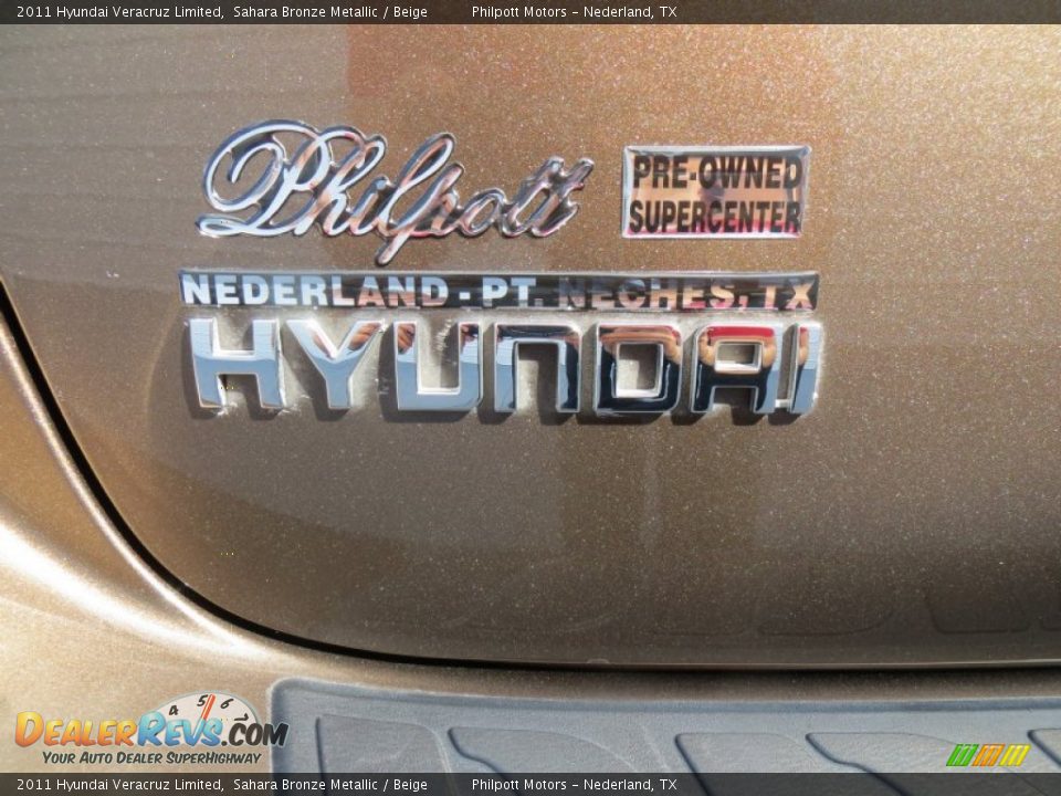 2011 Hyundai Veracruz Limited Sahara Bronze Metallic / Beige Photo #20