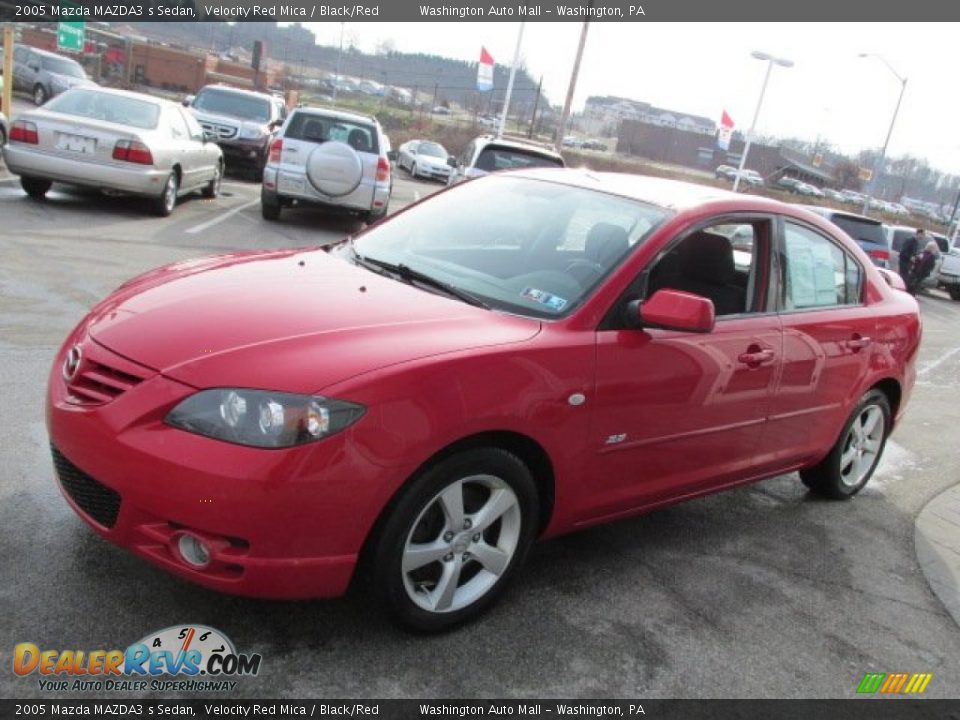 2005 Mazda MAZDA3 s Sedan Velocity Red Mica / Black/Red Photo #6