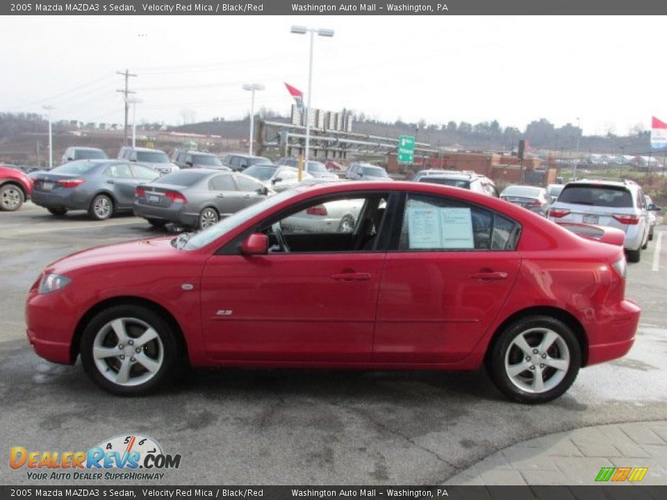 2005 Mazda MAZDA3 s Sedan Velocity Red Mica / Black/Red Photo #7