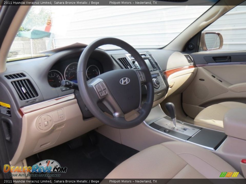 2011 Hyundai Veracruz Limited Sahara Bronze Metallic / Beige Photo #35