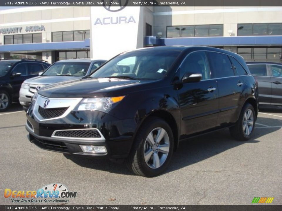2012 Acura MDX SH-AWD Technology Crystal Black Pearl / Ebony Photo #3