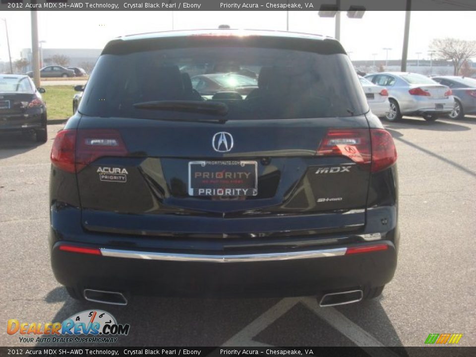 2012 Acura MDX SH-AWD Technology Crystal Black Pearl / Ebony Photo #6