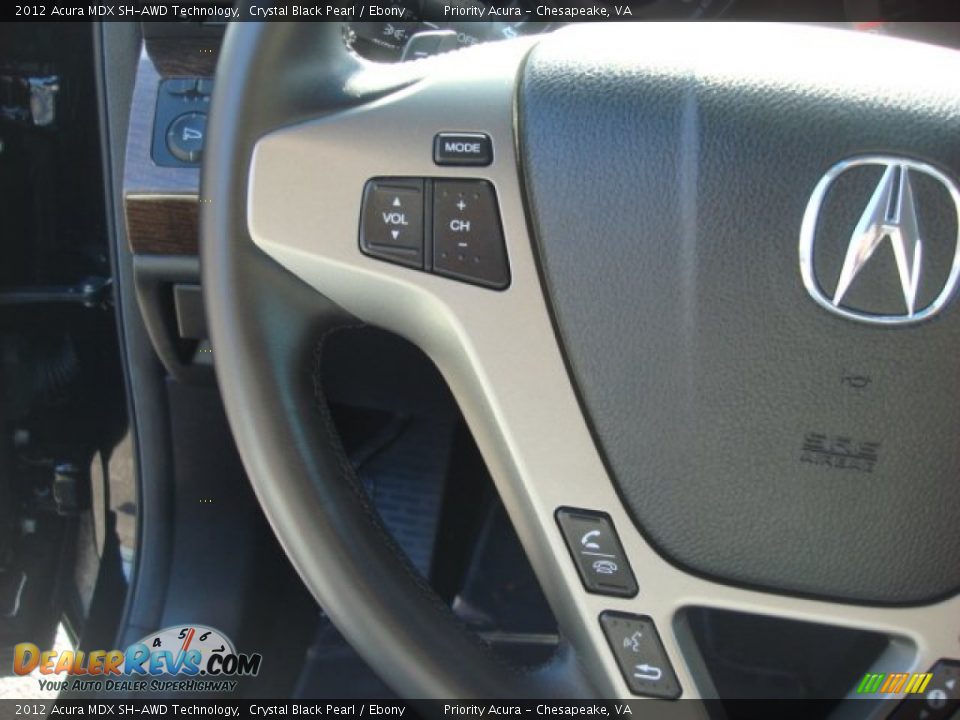 2012 Acura MDX SH-AWD Technology Crystal Black Pearl / Ebony Photo #25