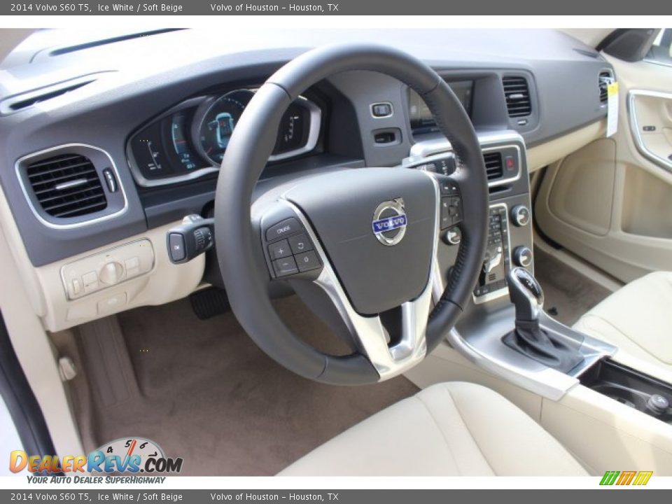 2014 Volvo S60 T5 Ice White / Soft Beige Photo #11
