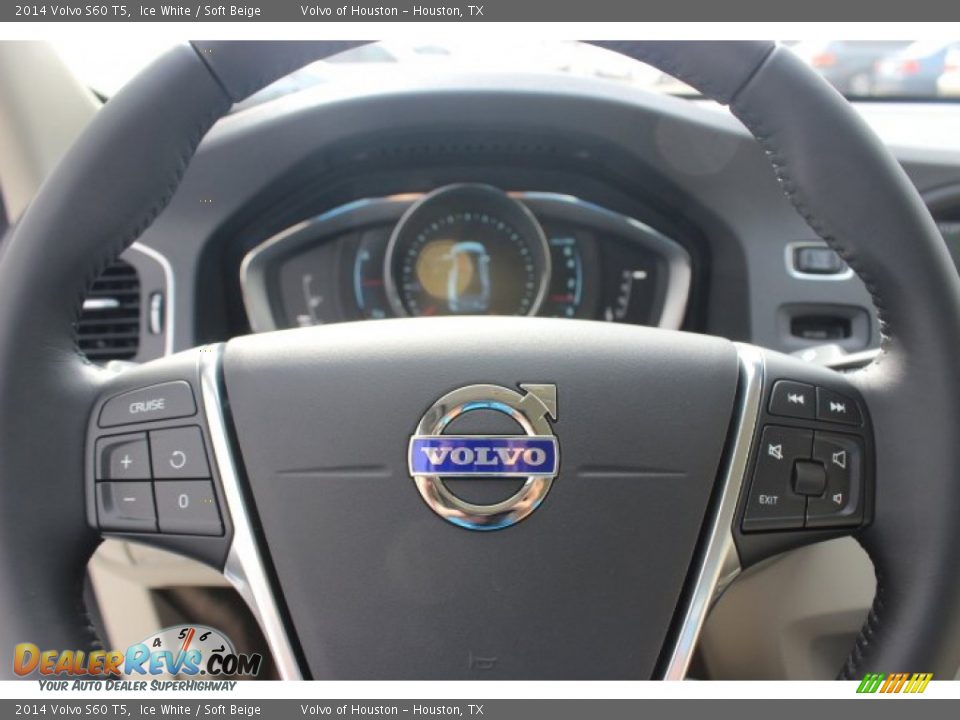 2014 Volvo S60 T5 Ice White / Soft Beige Photo #21