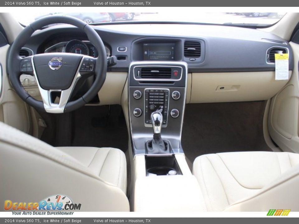 2014 Volvo S60 T5 Ice White / Soft Beige Photo #27
