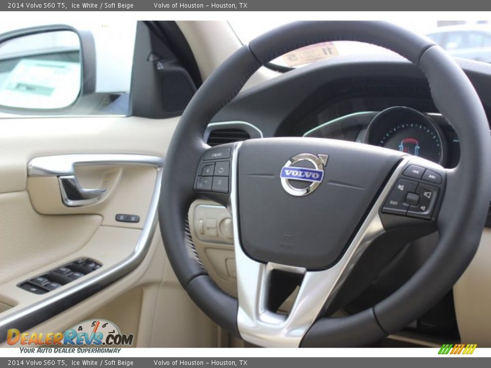 2014 Volvo S60 T5 Ice White / Soft Beige Photo #28