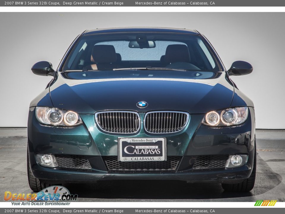 2007 BMW 3 Series 328i Coupe Deep Green Metallic / Cream Beige Photo #2