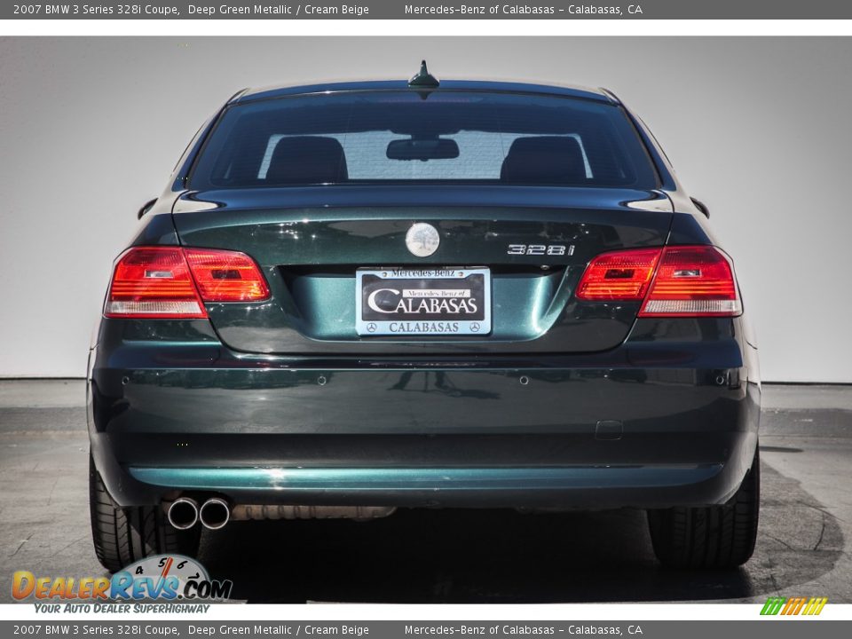 2007 BMW 3 Series 328i Coupe Deep Green Metallic / Cream Beige Photo #3