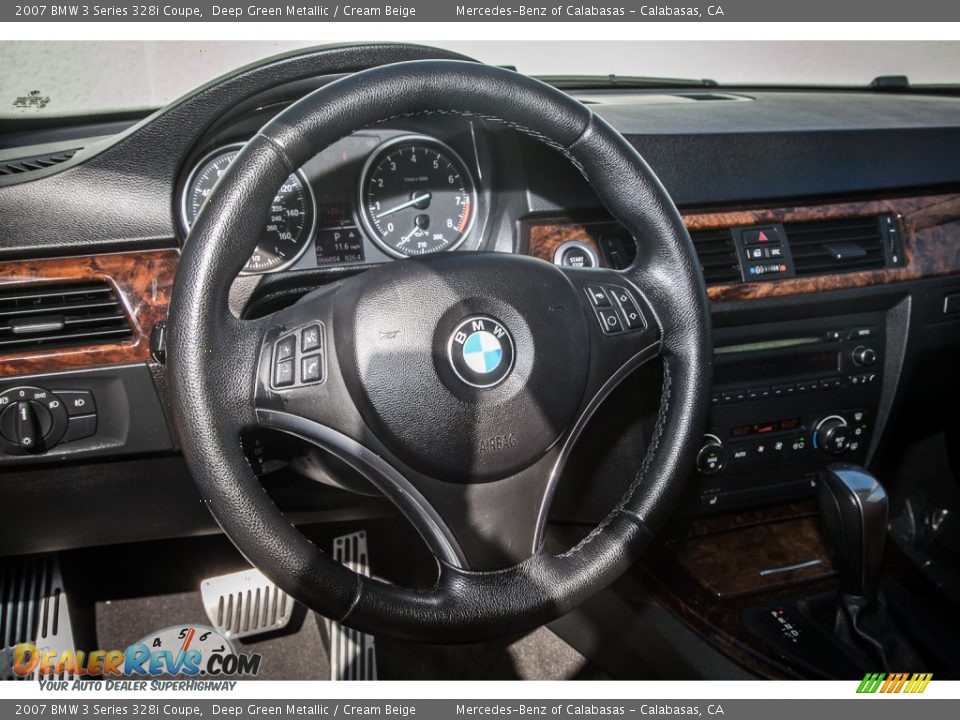 2007 BMW 3 Series 328i Coupe Deep Green Metallic / Cream Beige Photo #4