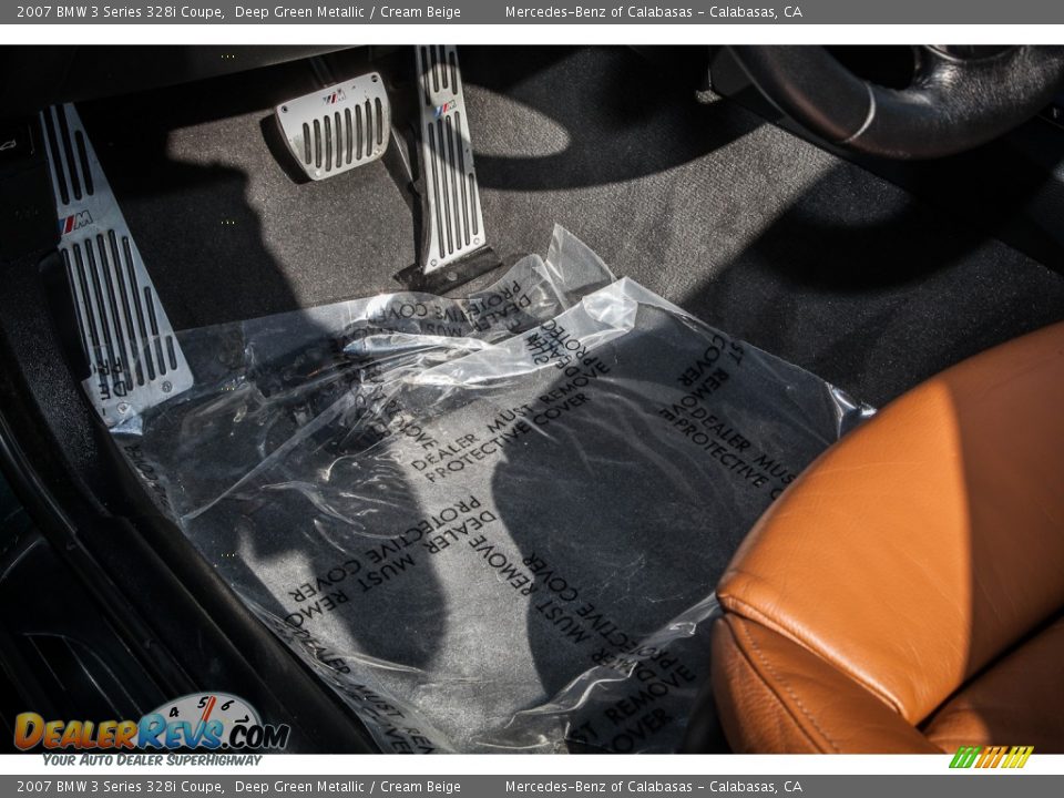 2007 BMW 3 Series 328i Coupe Deep Green Metallic / Cream Beige Photo #6