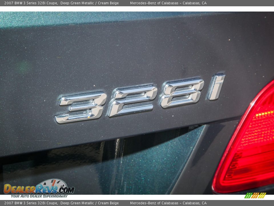 2007 BMW 3 Series 328i Coupe Deep Green Metallic / Cream Beige Photo #7