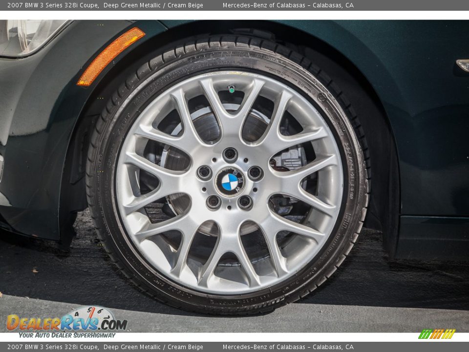 2007 BMW 3 Series 328i Coupe Deep Green Metallic / Cream Beige Photo #8