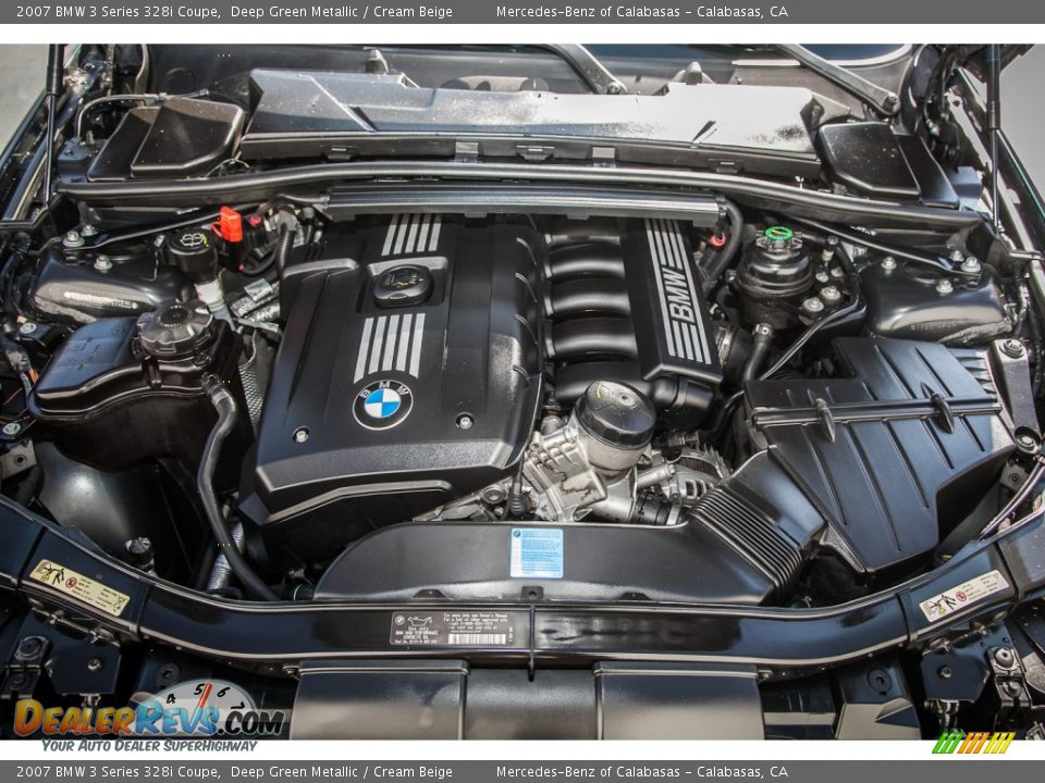 2007 BMW 3 Series 328i Coupe Deep Green Metallic / Cream Beige Photo #9
