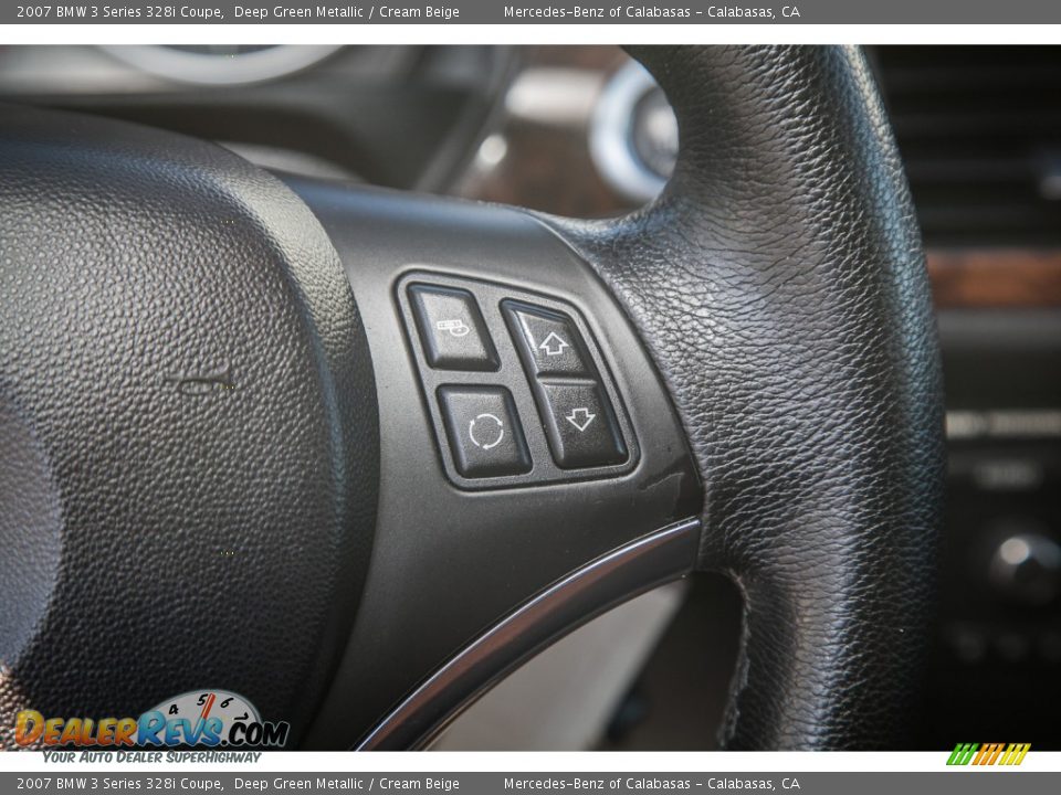 2007 BMW 3 Series 328i Coupe Deep Green Metallic / Cream Beige Photo #15