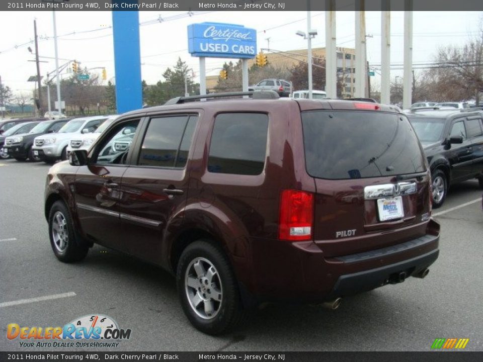 2011 Honda Pilot Touring 4WD Dark Cherry Pearl / Black Photo #6