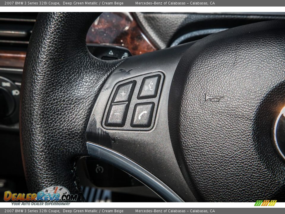 2007 BMW 3 Series 328i Coupe Deep Green Metallic / Cream Beige Photo #16