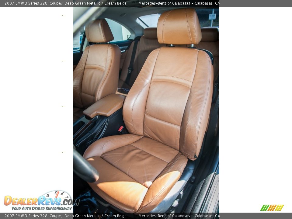 2007 BMW 3 Series 328i Coupe Deep Green Metallic / Cream Beige Photo #20
