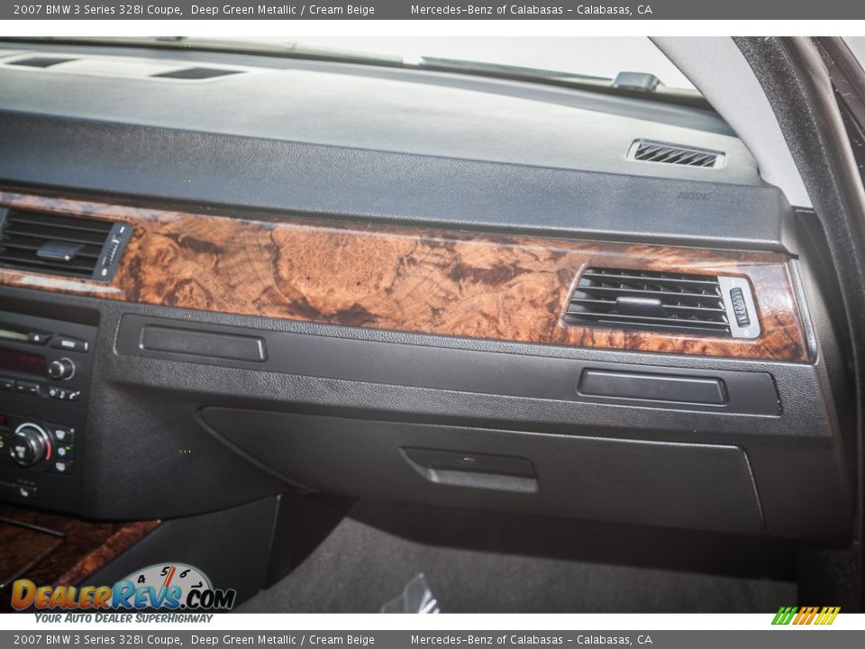 2007 BMW 3 Series 328i Coupe Deep Green Metallic / Cream Beige Photo #21