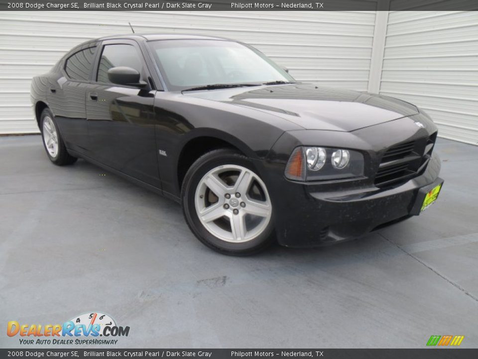 2008 Dodge Charger SE Brilliant Black Crystal Pearl / Dark Slate Gray Photo #1