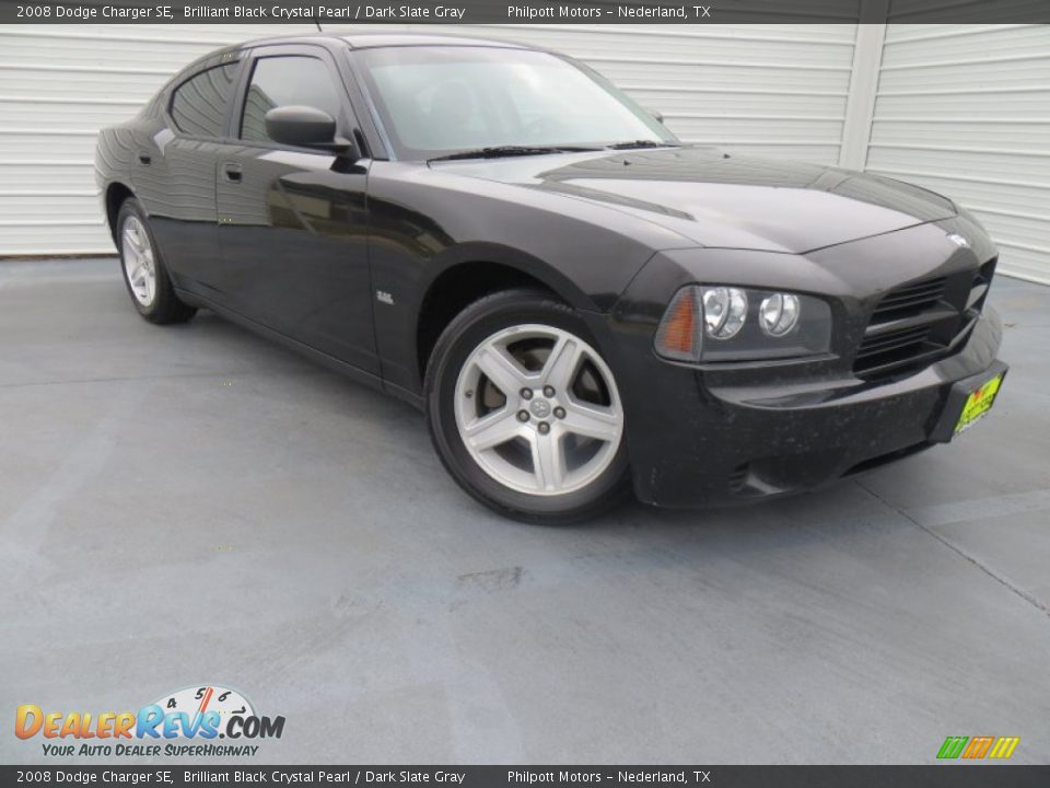 2008 Dodge Charger SE Brilliant Black Crystal Pearl / Dark Slate Gray Photo #2