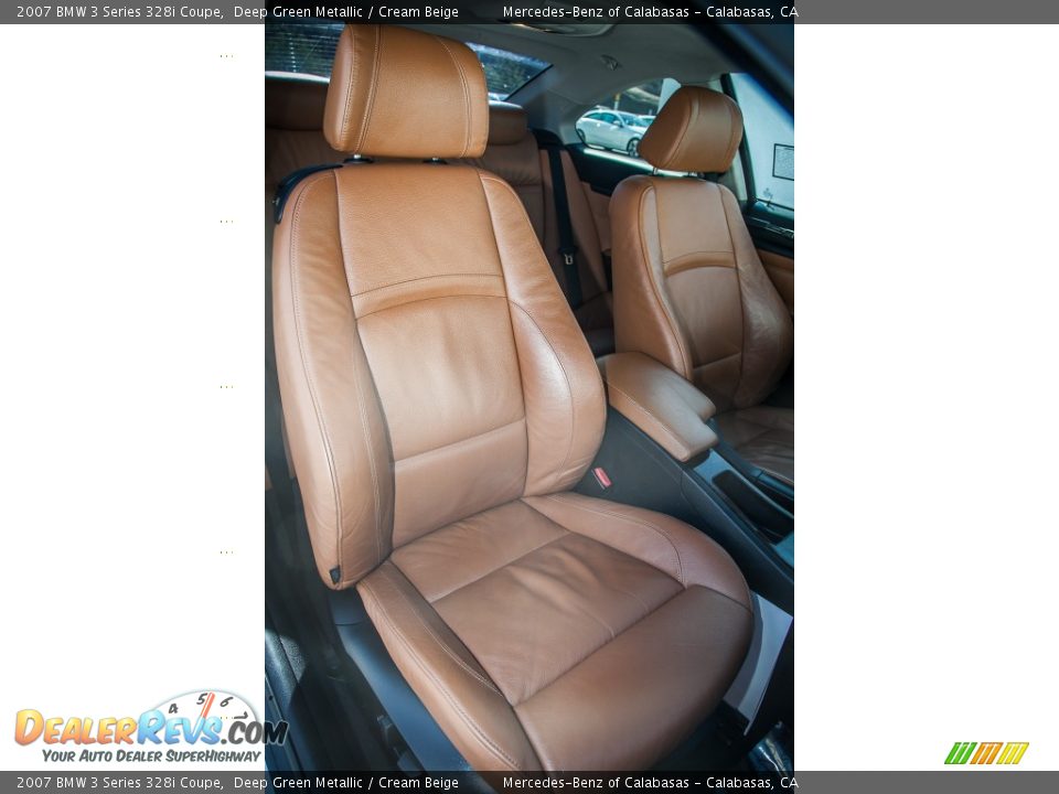 2007 BMW 3 Series 328i Coupe Deep Green Metallic / Cream Beige Photo #24