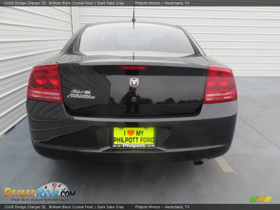 2008 Dodge Charger SE Brilliant Black Crystal Pearl / Dark Slate Gray Photo #5