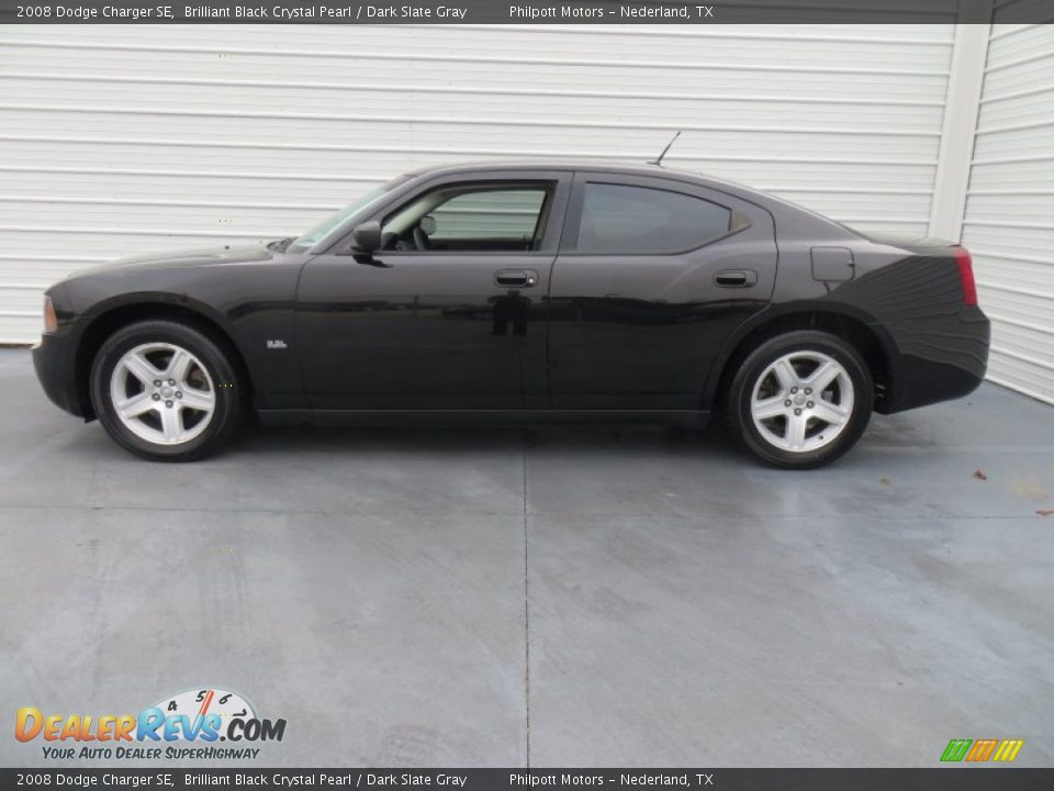 2008 Dodge Charger SE Brilliant Black Crystal Pearl / Dark Slate Gray Photo #6
