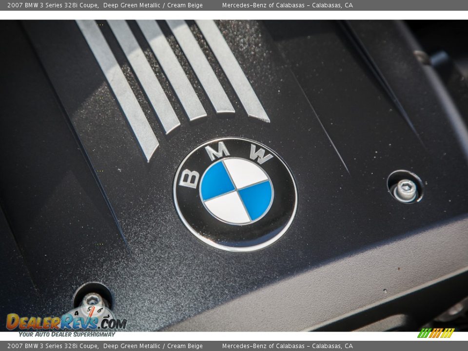 2007 BMW 3 Series 328i Coupe Deep Green Metallic / Cream Beige Photo #25