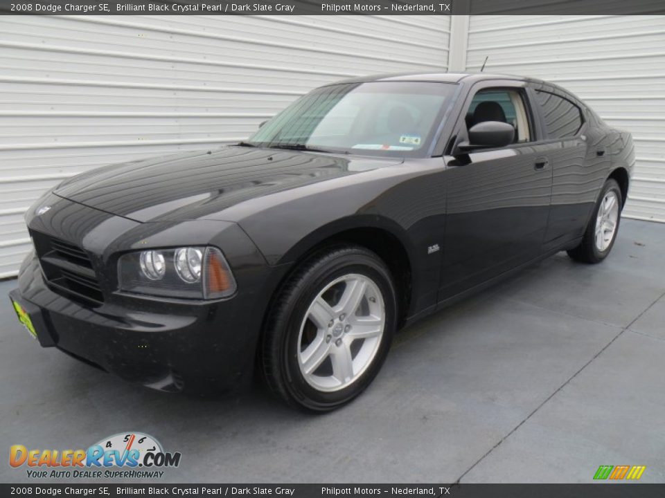 2008 Dodge Charger SE Brilliant Black Crystal Pearl / Dark Slate Gray Photo #7