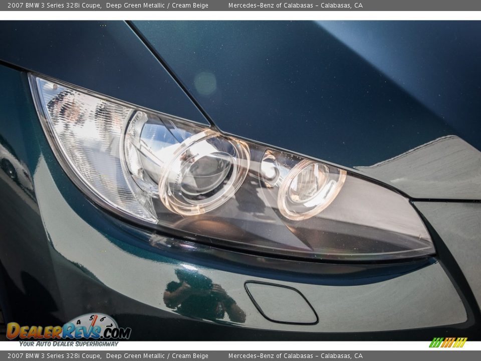 2007 BMW 3 Series 328i Coupe Deep Green Metallic / Cream Beige Photo #27