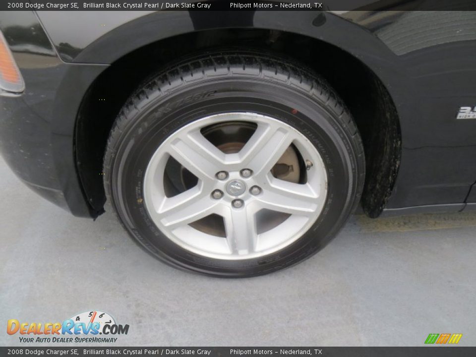 2008 Dodge Charger SE Brilliant Black Crystal Pearl / Dark Slate Gray Photo #12