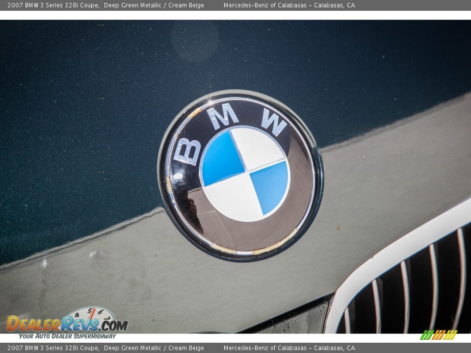 2007 BMW 3 Series 328i Coupe Deep Green Metallic / Cream Beige Photo #28