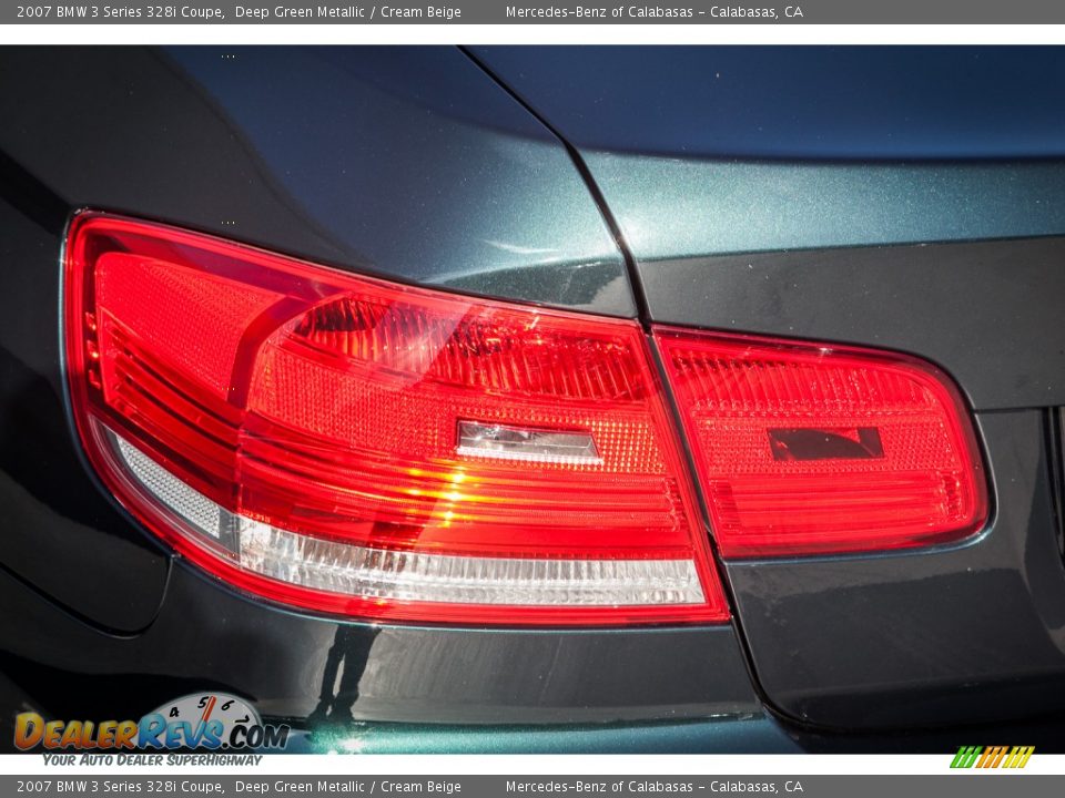 2007 BMW 3 Series 328i Coupe Deep Green Metallic / Cream Beige Photo #29