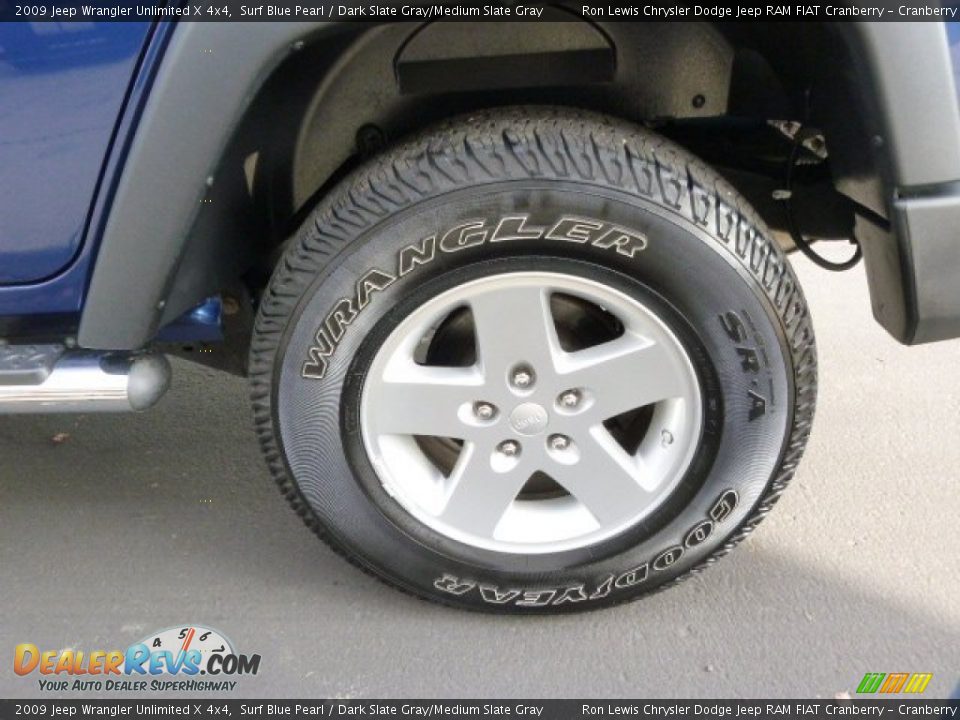 2009 Jeep Wrangler Unlimited X 4x4 Surf Blue Pearl / Dark Slate Gray/Medium Slate Gray Photo #9