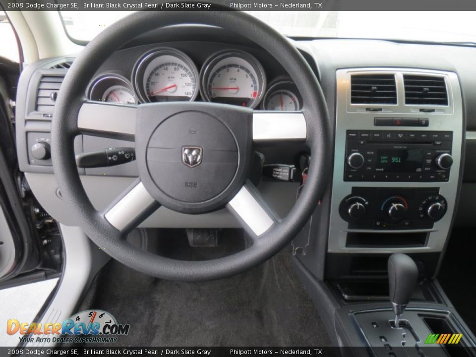 2008 Dodge Charger SE Brilliant Black Crystal Pearl / Dark Slate Gray Photo #36