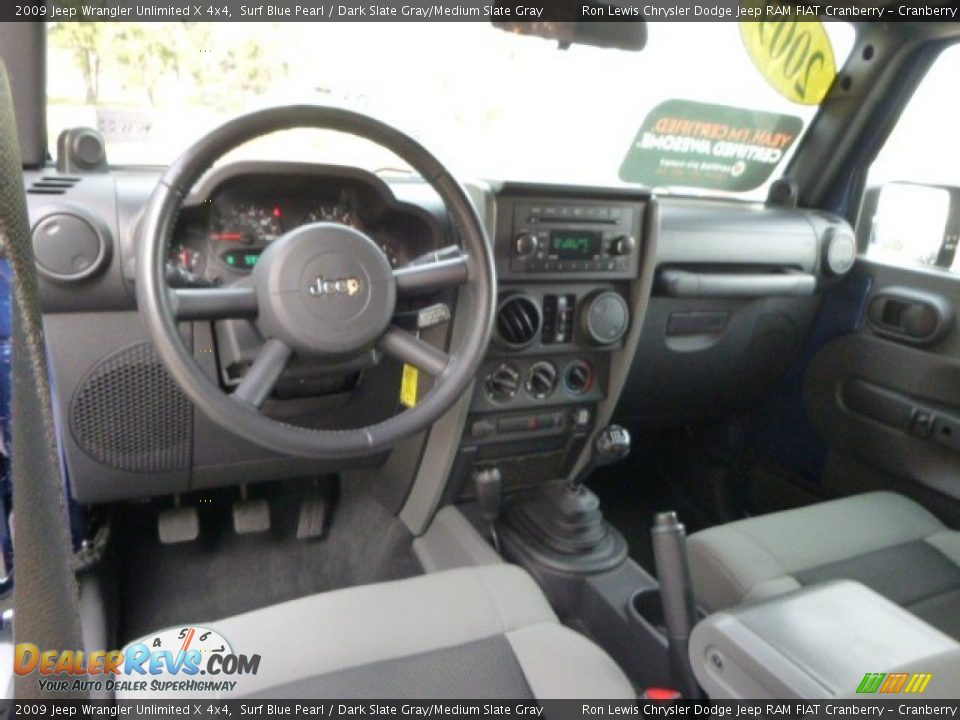 2009 Jeep Wrangler Unlimited X 4x4 Surf Blue Pearl / Dark Slate Gray/Medium Slate Gray Photo #15