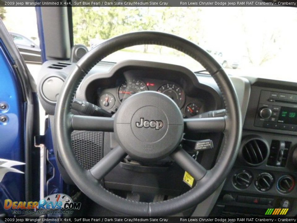 2009 Jeep Wrangler Unlimited X 4x4 Surf Blue Pearl / Dark Slate Gray/Medium Slate Gray Photo #18
