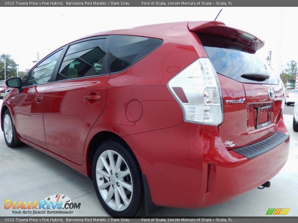 2013 Toyota Prius v Five Hybrid Barcelona Red Metallic / Dark Gray Photo #2
