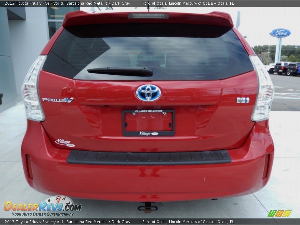 2013 Toyota Prius v Five Hybrid Barcelona Red Metallic / Dark Gray Photo #3